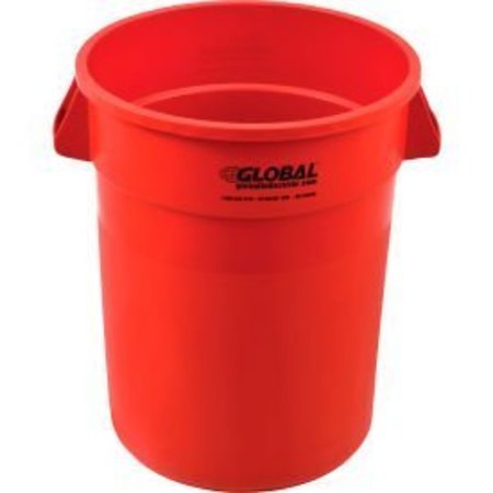 GLOBAL EQUIPMENT Global Industrial„¢ Plastic Trash Can - 32 Gallon Red XDW-32RD